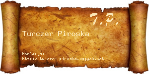 Turczer Piroska névjegykártya